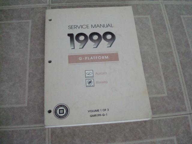 1999 buick riviera/oldsmobile aurora factory shop service repair manual book