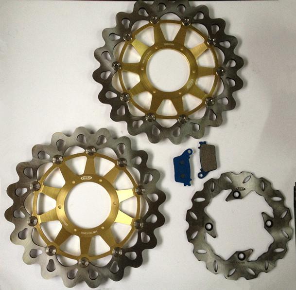 Front & rear brake disc rotor for honda cbr 600 rr f5 03-08 04 05 06 07 free pad