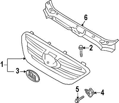 Kia 1249205167b genuine oem factory original lower cover screw