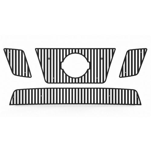 Nissan frontier 12-13 vertical billet black powdercoat truck grill add-on