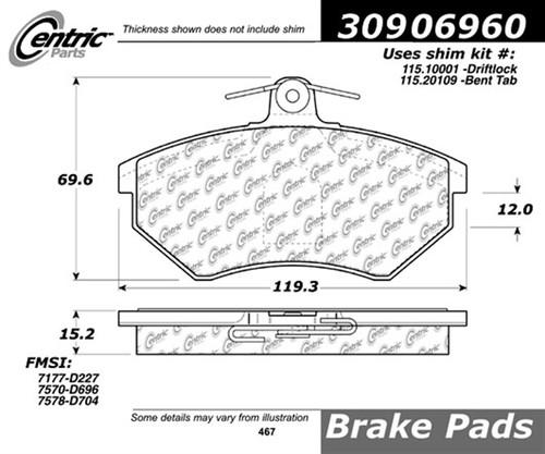 Centric-power slot 309.06960 street performance 90-02 cabrio golf jetta passat