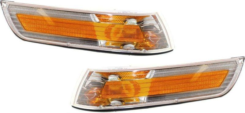 Corner light lamp lens & housing pair set (driver & passenger side, qty 2)