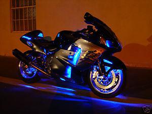 10pcs 3 pure blue waterproof led strip 5050 smd footwell motorcycle auto