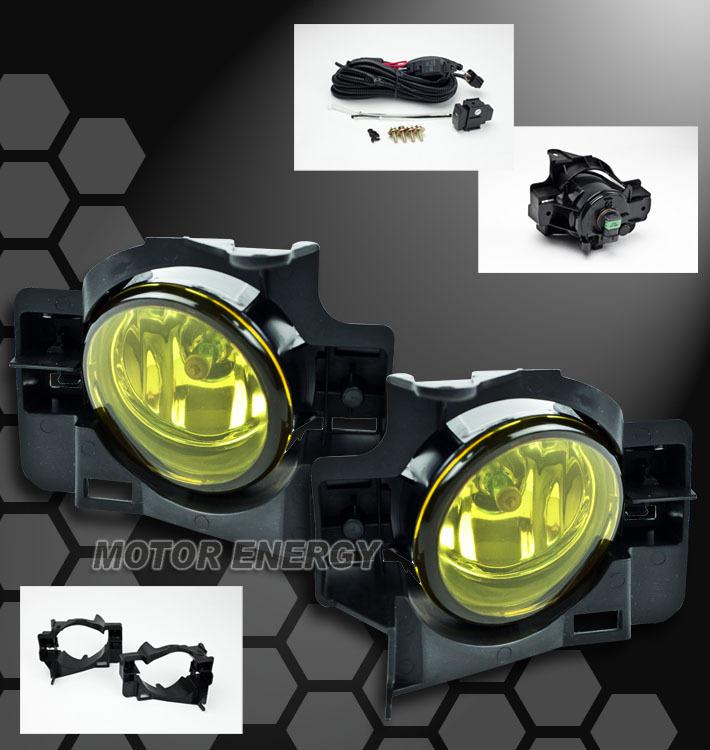 2008-2011 nissan altima 2dr coupe bumper jdm yellow fog light lamp w/bulb+switch