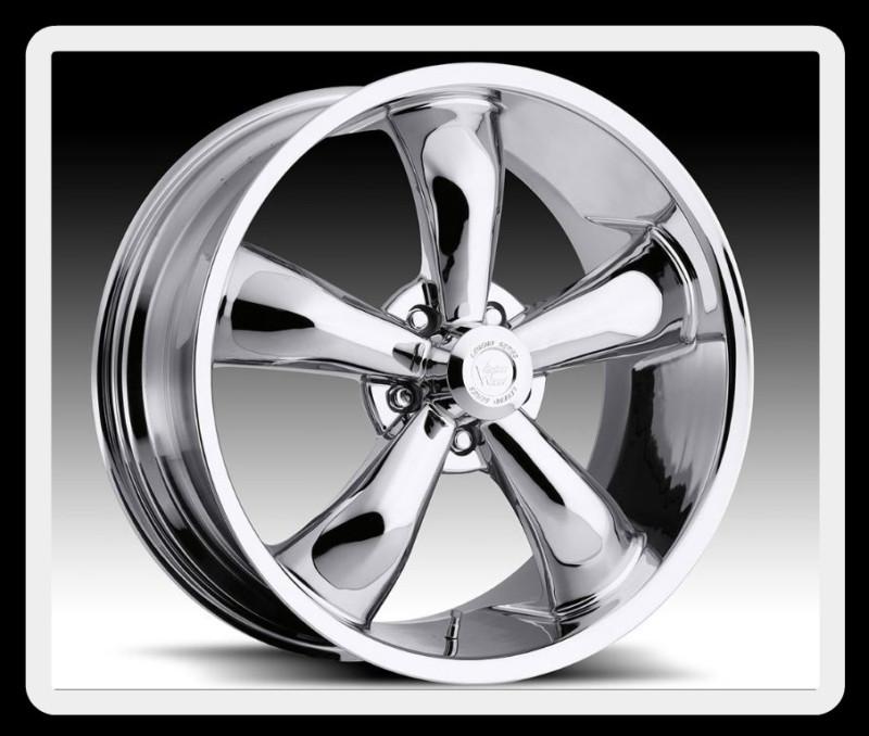 18" x 8.5" vision 142 legend 5 5x4.75 chevelle chrome wheels rims free lugs