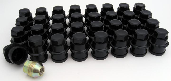 Chevy gmc truck black lug nut covers caps free shipping brand new 32 pcs