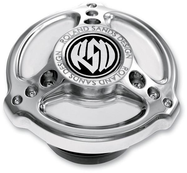 Rsd chrome tracker billet aluminum gas cap. harley davidson 97-13 models