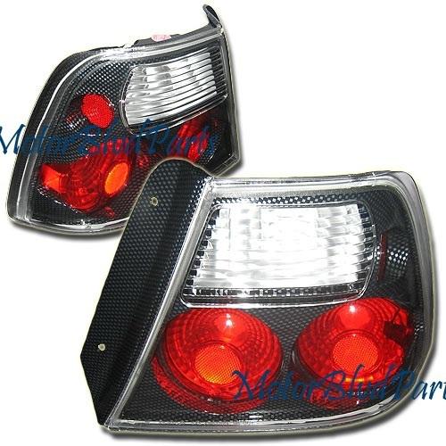 00-02 accent hatchback carbon tail lights rear lamps