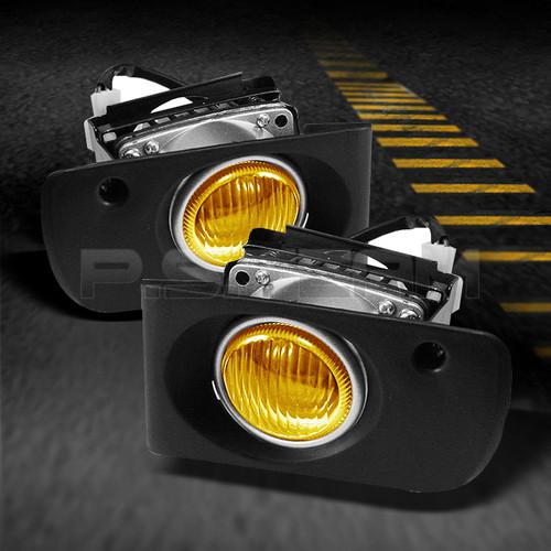 94-97 integra jdm yellow bumper fog lights lamps w/switch & bulbs left+right