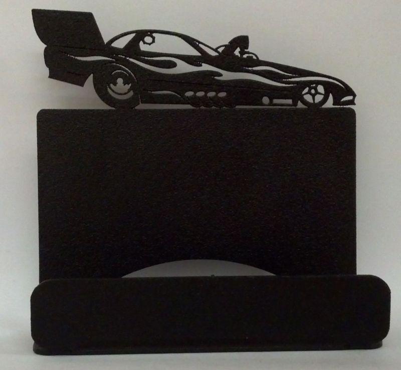 Funny car business card holder powder coated steel