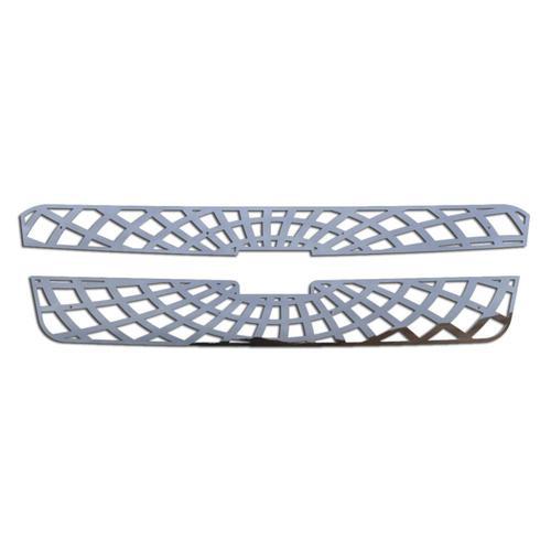 Chevy avalanche 02-06 w/ cladding spider web stainless grille aftermarket trim