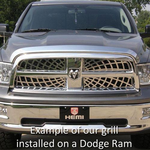 Chevy Avalanche 02-06 w/ Cladding Spider Web Stainless Grille Aftermarket Trim, US $76.46, image 4