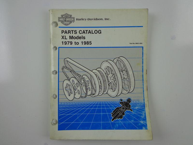 Harley davidson 1979-85 xl sportster models parts catalog 99451-85a