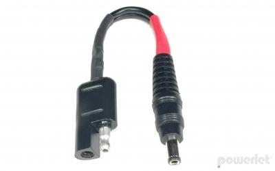 Powerlet coax male to sae cable 4"