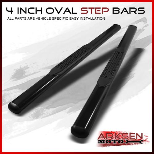 4 in oval side step blk powder coated bars 99-13 f250/f350 superduty regular cab