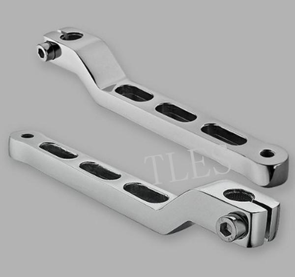 Chrome gear shift lever heel toe shifter arms for 86-12 harley flst flt flht