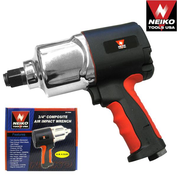 3/4" air impact wrench 850 ft/lbs torque neiko pro composite automotive tools