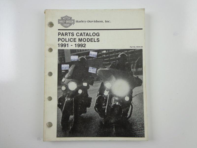 Harley davidson 1991-92 police models parts catalog supplement 99545-92 #9