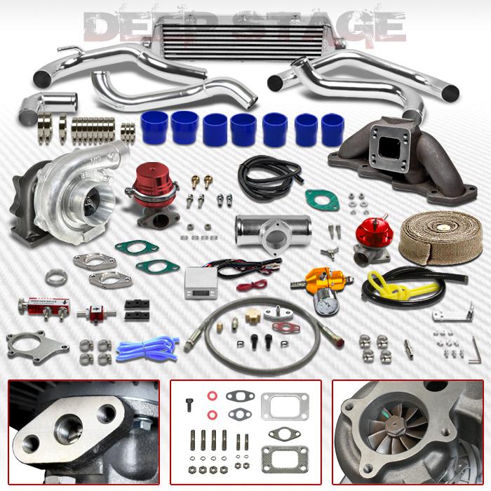 T04e t3t4 13pc turbo kit+intercooler+ pp+manifold+wastegate 89-94 240sx s13 ka24