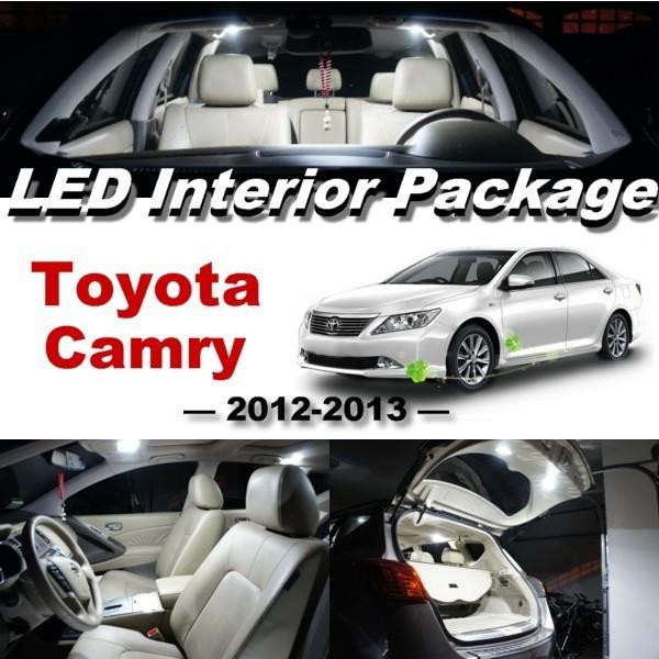 9 x white led lights interior package for 2012-2013 toyota camry with sunroof