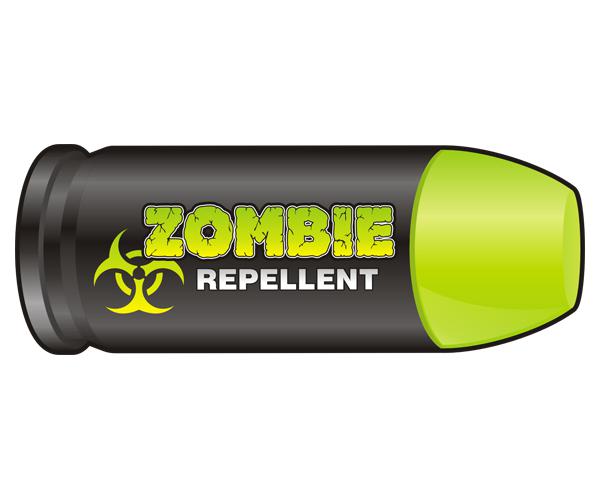 .40 zombie decal 5"x1.9" bullet ammo can 40 caliber cal vinyl sticker (rh) zu1