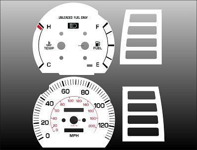 1987-1991 toyota camry instrument cluster white face gauges 87-91