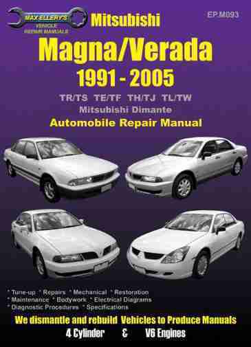 2003 2004 2005  mitsubishi repair shop & service manual diamante magna verada