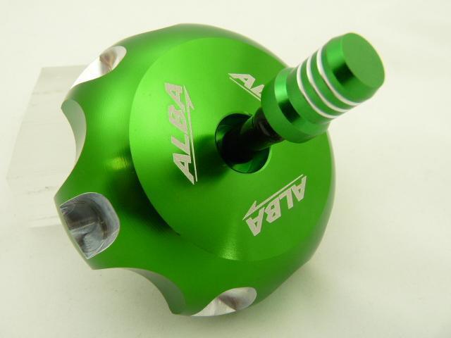 Kx 250 kx250 billet gas cap  alba   05-11   green   404-t6-g