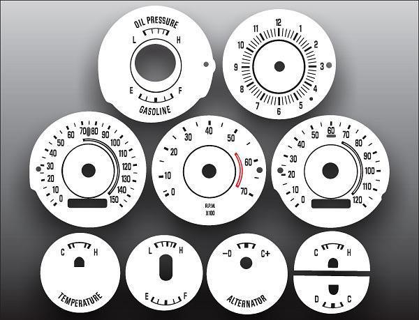 1971-1974 charger road runner gtx instrument cluster white face gauges r 71-74