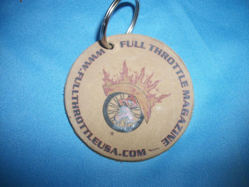  full throttle magazine genuine leather  car key chain fob