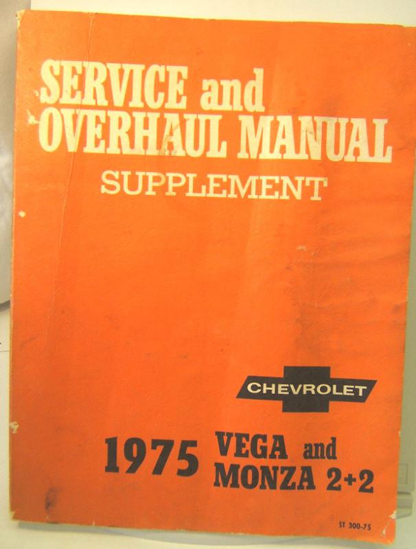 1975 chevrolet chevy vega & monza service and overhaul manual supplement 2 + 2