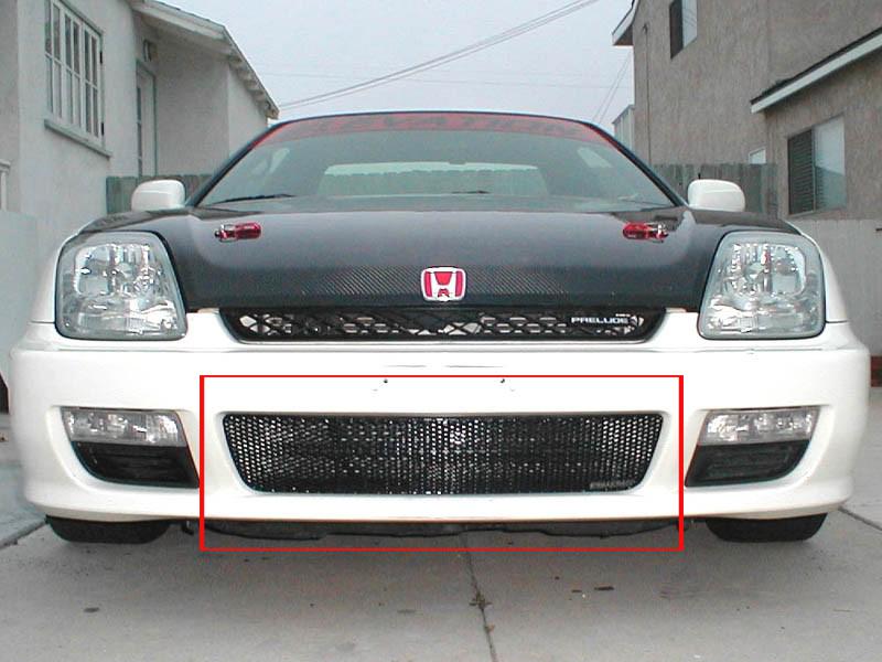 1997-2002 honda prelude grillcraft lower black grille insert mx grill hon1150b