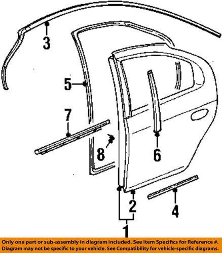 Dodge oem 5008712ae rear door-belt weather strip