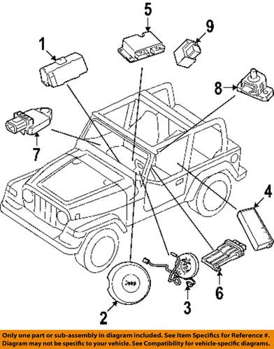 Jeep oem 4606947ah air bag-occupant sensor