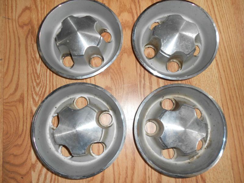 1972 1973 1974 plymouth dodge mopar rallye wheel centers oem cuda hubcaps set 4