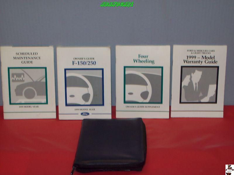 1999 ford f-150/250 truck  owner manual kit & zippered case 