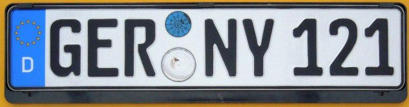 Exc german euro license plate + frame volkswagen porsche volvo audi new york