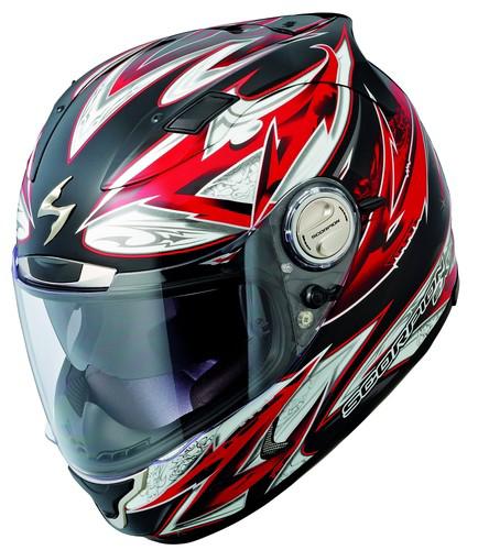 Scorpion exo-1100 street demon full-face helmet red