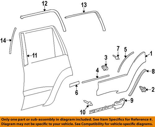 Toyota oem 7579335020 front door-lower cladding pad