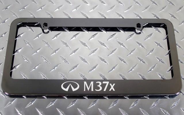 1 brand new infiniti m37x gunmetal license plate frame + screw caps