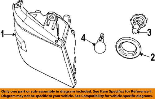 Dodge oem 5113332ad headlight-headlamp assembly