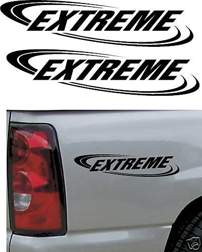 Extreme decal car / truck decals 2-pk sport fits chevy gmc trucks