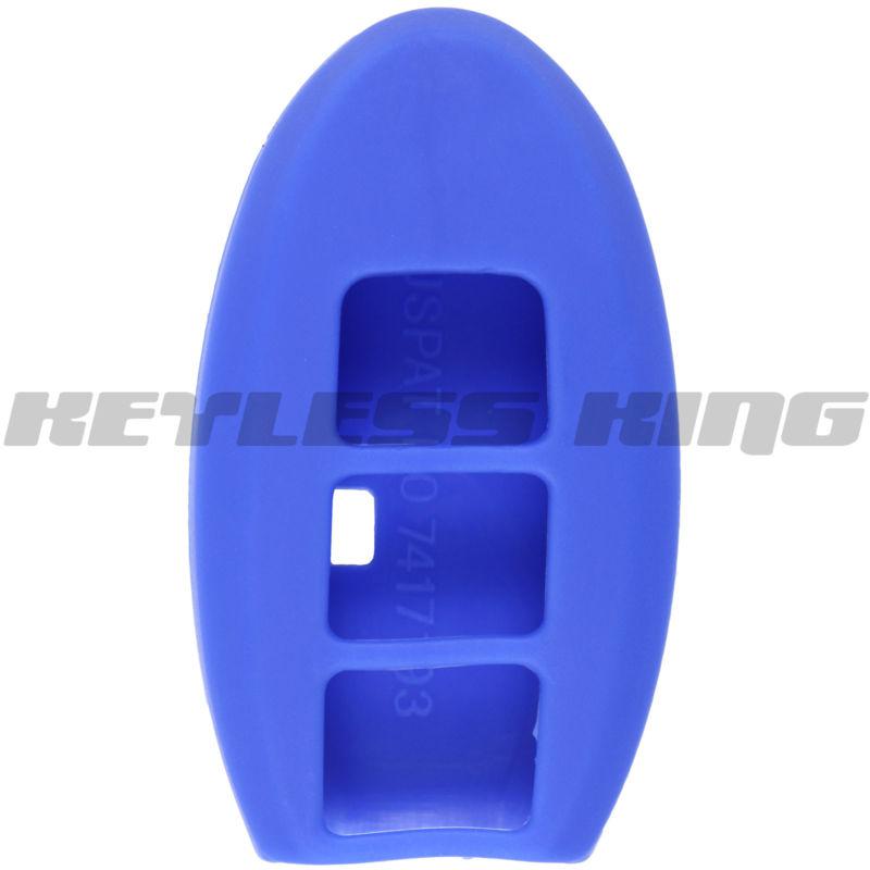 New blue keyless remote smart key fob clicker case skin jacket cover protector