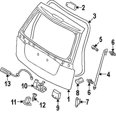 Kia 817701d010 genuine oem factory original lift cylinder