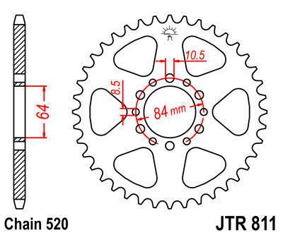 Jt sprocket rear 39t steel fits suzuki tc185 m/a/b 1975-1977