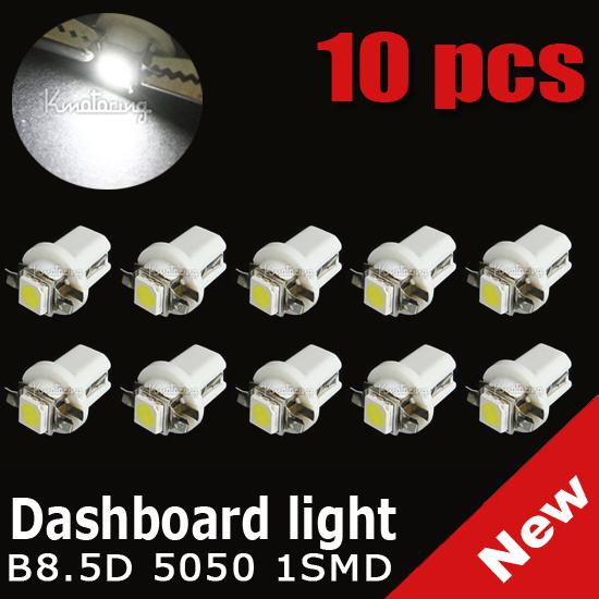 10x white t5 b8.5d car 5050 1 smd led speedo dashboard dash side light bulb 12v