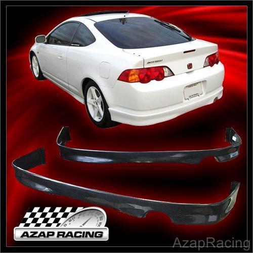 02-04 jdm t-r style pu rear bumper lip spoiler black for acura rsx all models