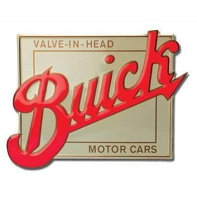 Rwm tin sign buick aluminum stamped embossed silk screened 23" x 18" each