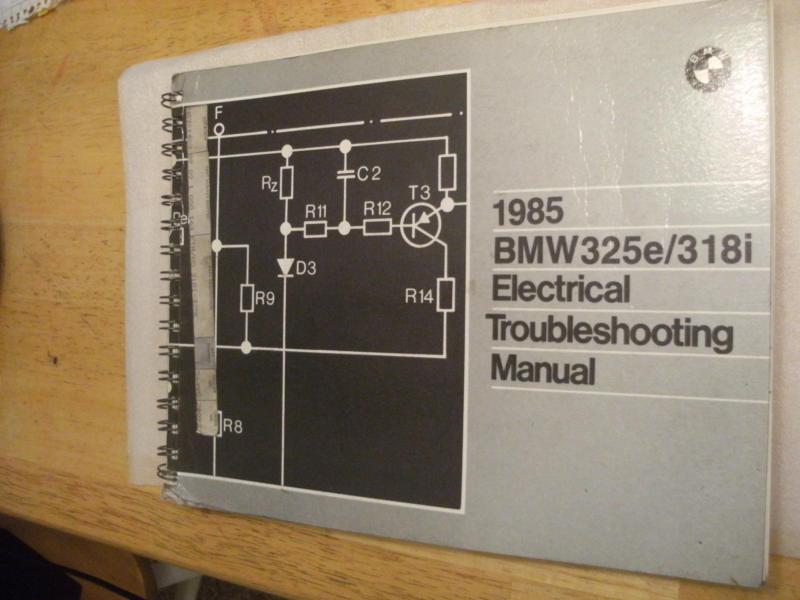 Factory 1985 bmw 325e 318i electrical troubleshooting manual & wire diagrams !@ 