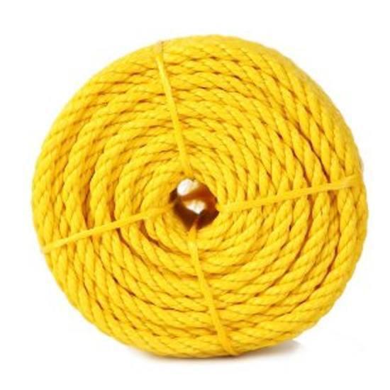 Buccaneer twisted polypropylene rope - yellow - 3/8" x 600' 10-20600